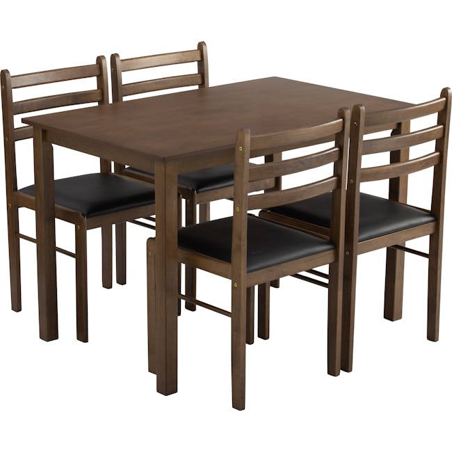 Wald Dining Table 1.1m with 4 Wald Chairs - Cocoa - 4