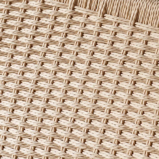 Gretta Rattan Lounge Chair - Black Ash - 5 - Wicker texture, woven pattern, natural fiber, beige color, intricate design
