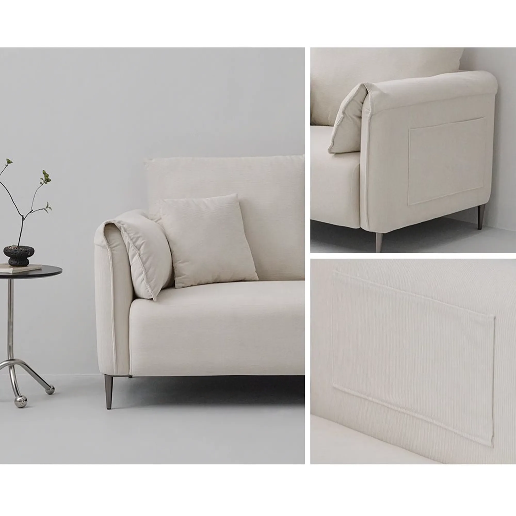 (As-is) Taro 3 Seater Sofa - Ivory - 14