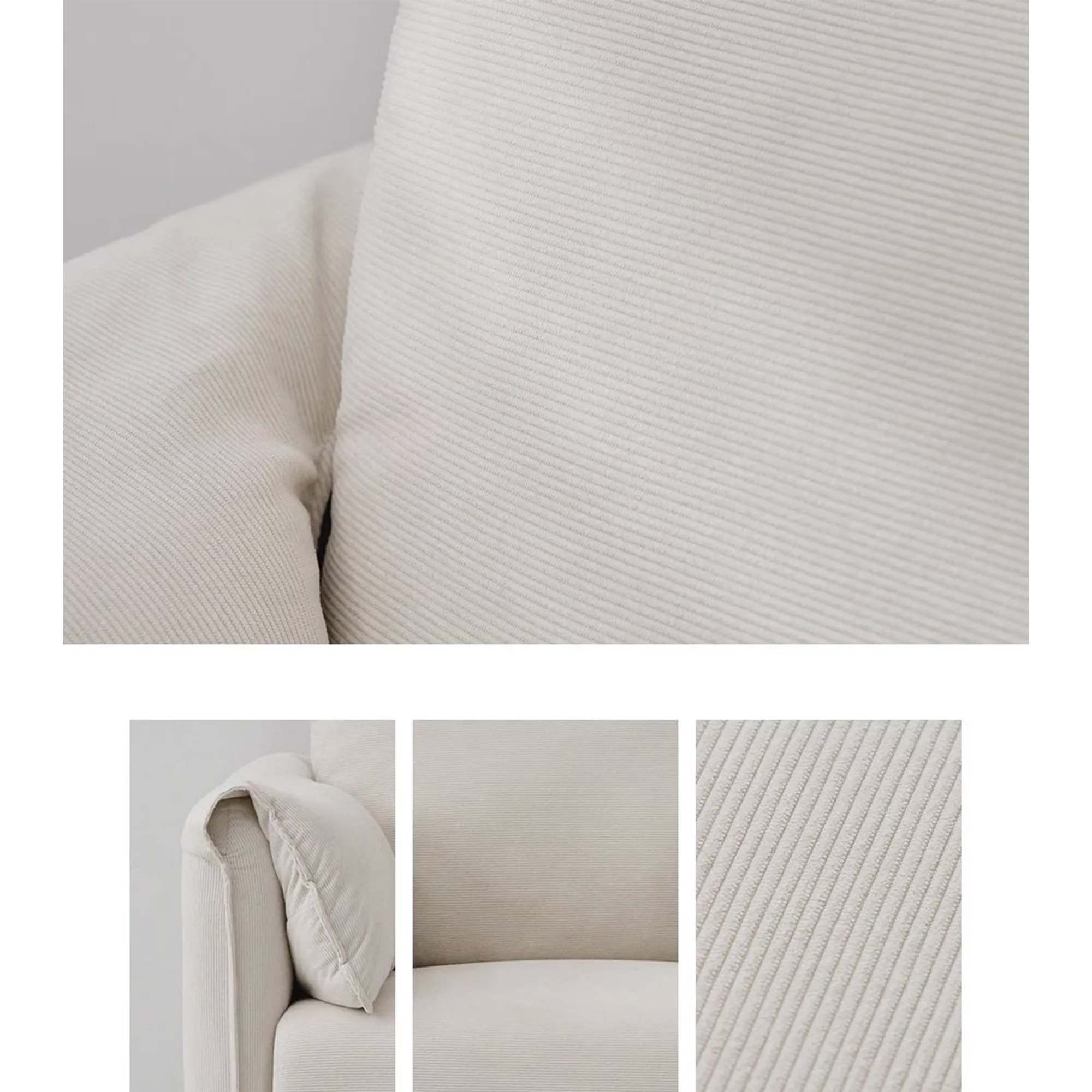 (As-is) Taro 3 Seater Sofa - Ivory - 7