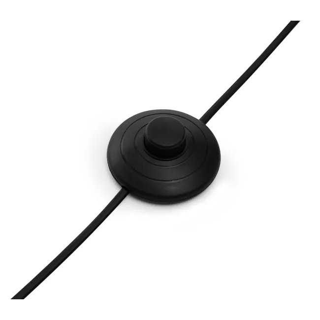 Isabella Floor Lamp - Black, Brass - 6 - Black knob, sleek design, ergonomic shape, matte finish, ergonomic button, wireless