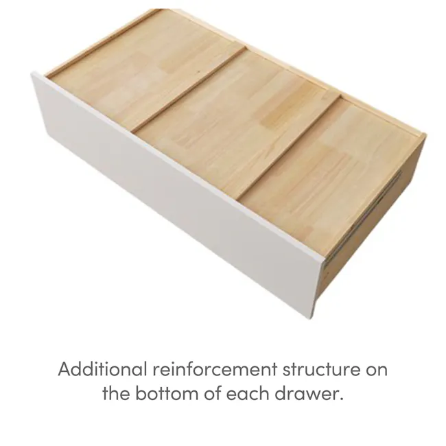 (As-is) Kye 3 Drawer Chest 0.8m - White - 16