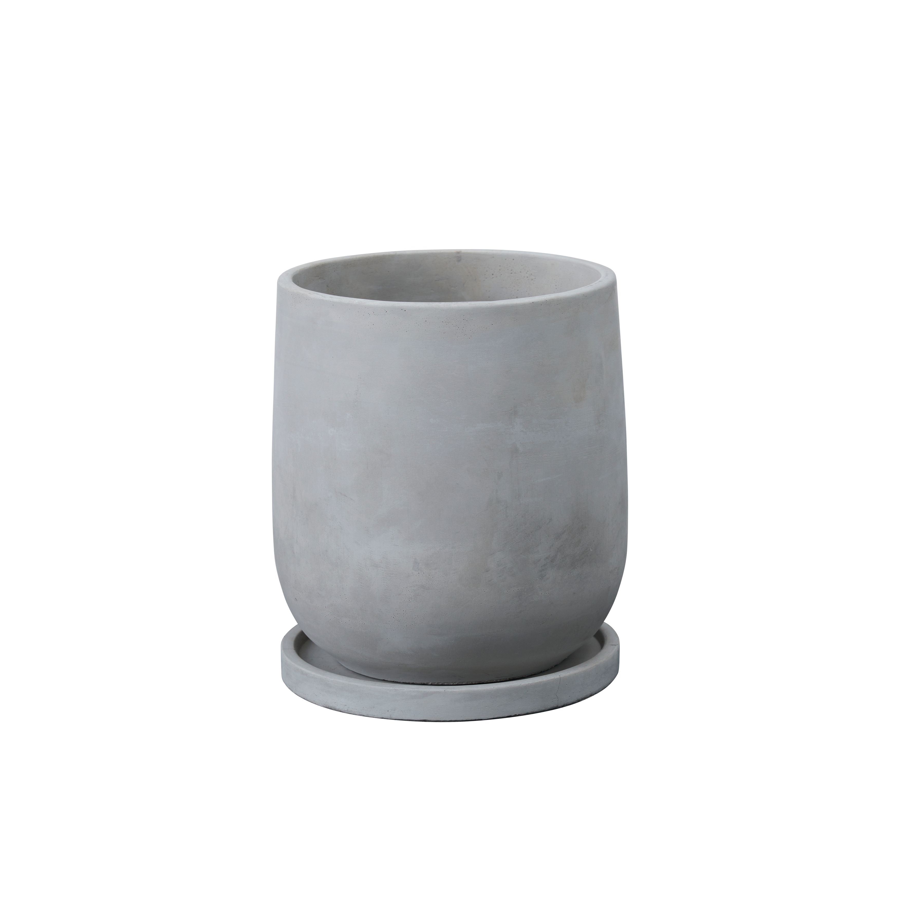 Minji Concrete Planter with Saucer - Medium