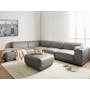 Milan Left Extended Unit - Smokey Grey (Faux Leather) - 1