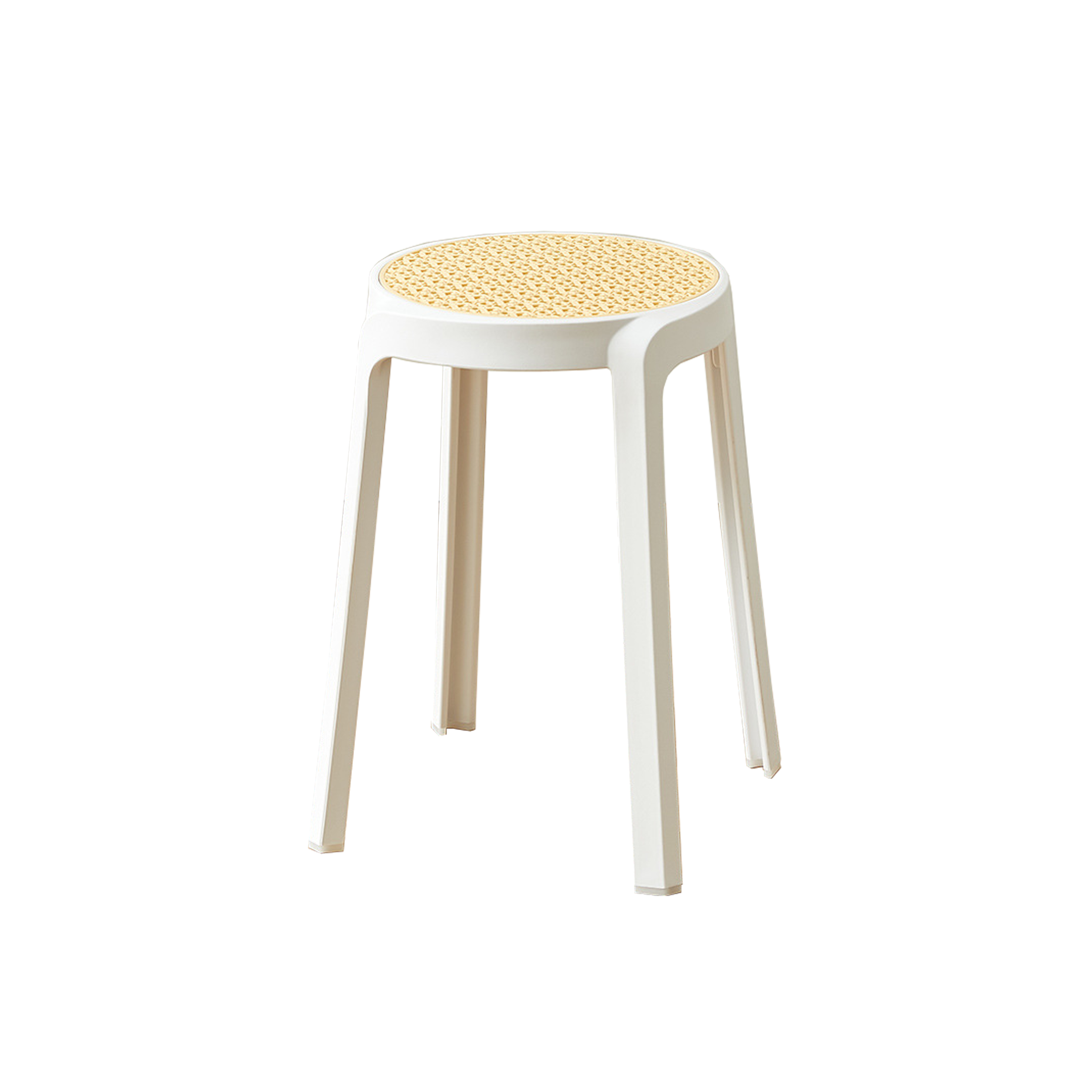 Eddie Stackable Stool - White