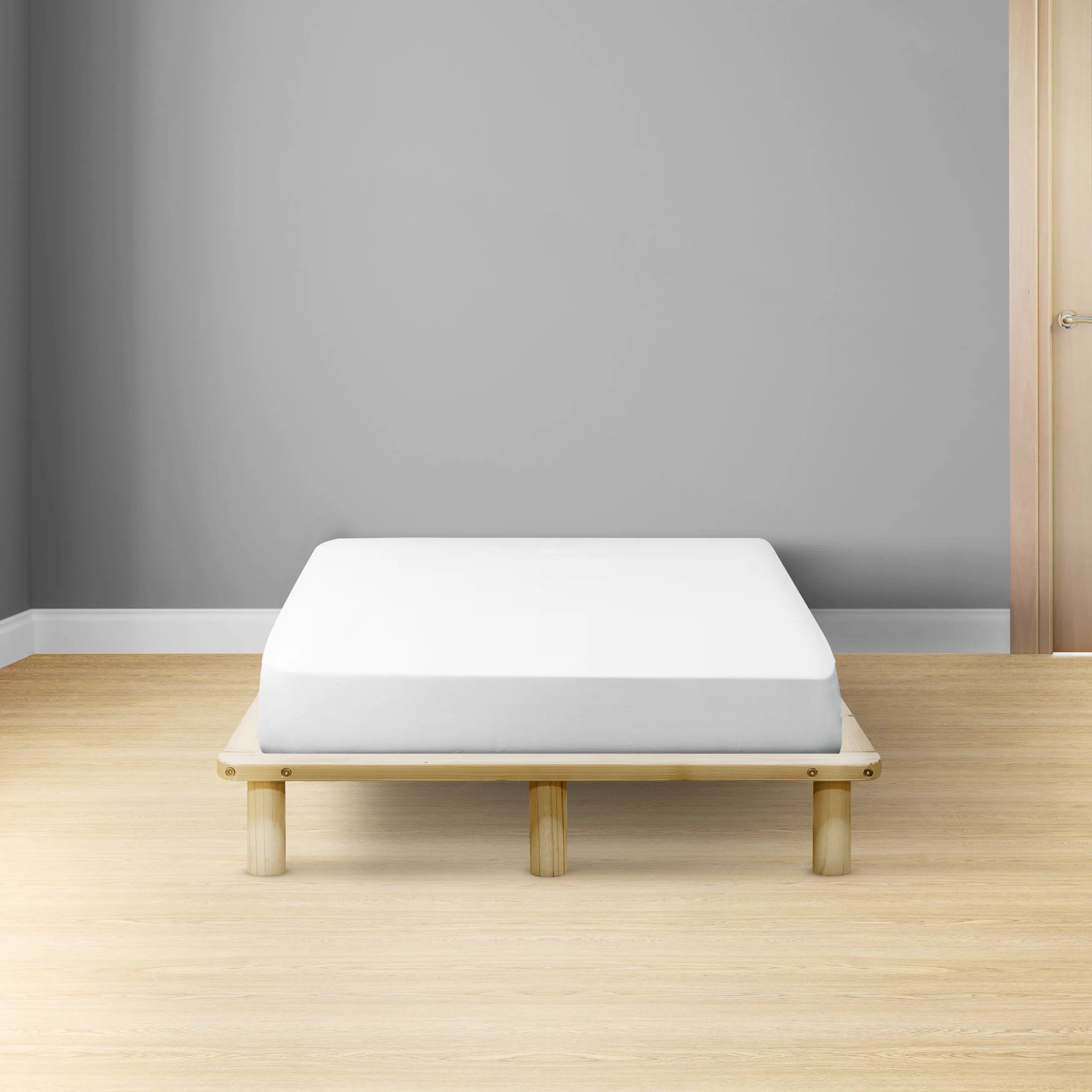 Hiro Super Single Wooden Platform Bed, Minimalist Bed Frames by HipVan ...