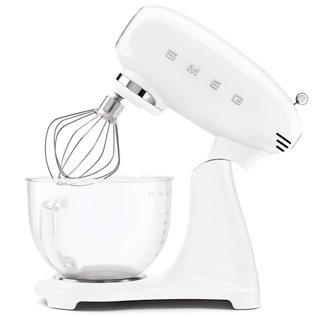 SMEG Stand Mixer Full Colour with Glass Bowl - White - 1