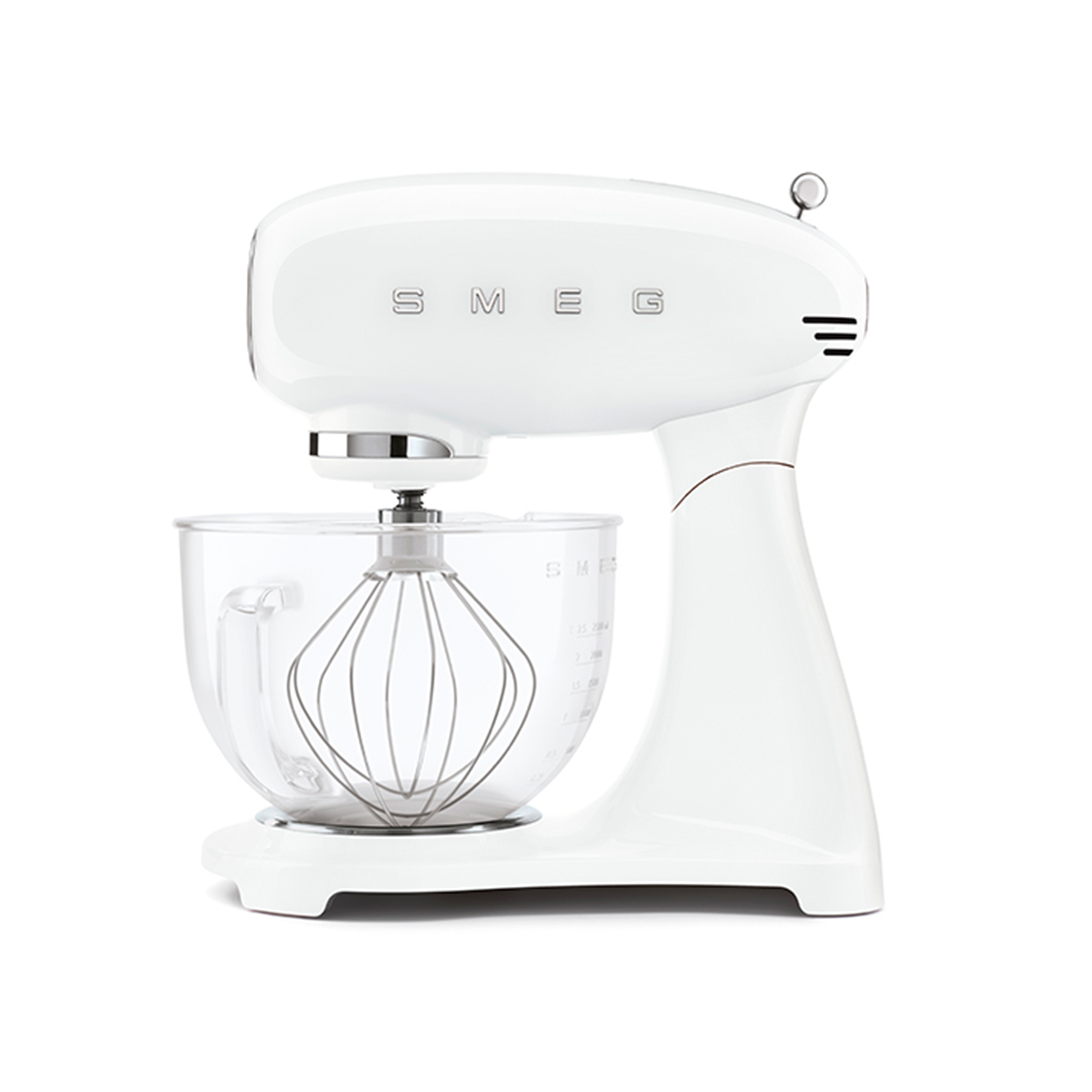 SMEG Stand Mixer Full Colour with Glass Bowl - White