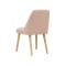Charmant Dining Table 1.4m in Natural, White with Miranda Bench 1m and 2 Miranda Chairs in Pink - 14