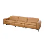 Clyde 4 Seater Power Recliner Sofa - Oslo Tan (Top Grain Leather) - Zero Wall - 7