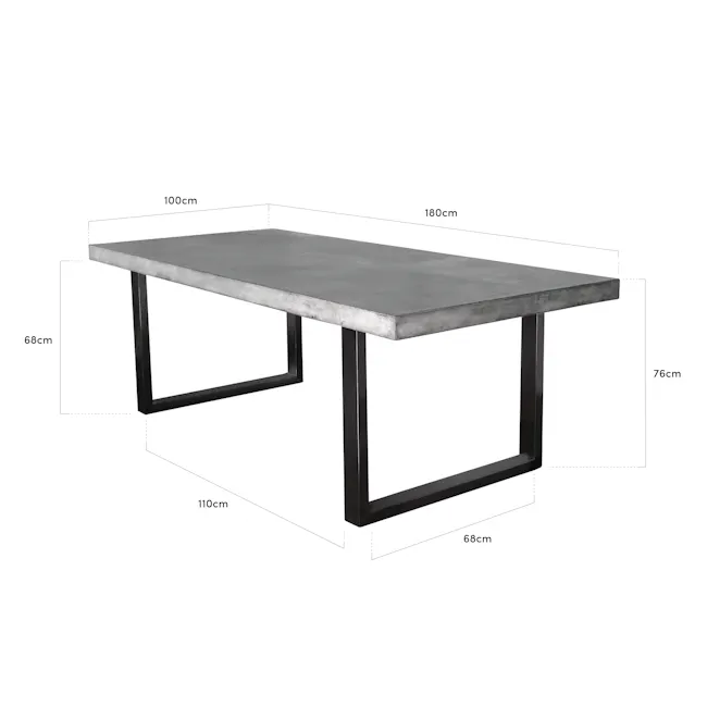 Titus Concrete Dining Table 1.8m - 16 - Modern digital interface, User-friendly design, Interactive elements, Responsive