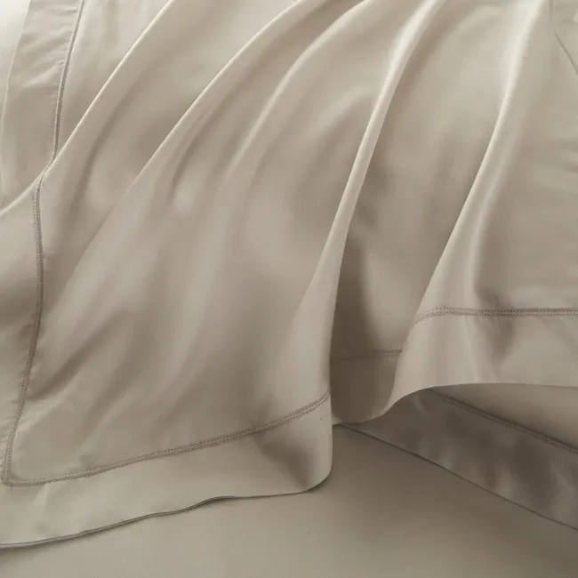 Ettitude Bamboo 5-pc Full Bedding Set - Sand (4 Sizes) - 3 - Soft, flowing, silky, beige fabric, elegant, luxurious, smooth
