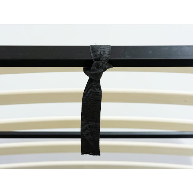 Nolan Super Single Storage Bed in Silver Fox with 1 Bowen Bedside Table in White, Oak - 5