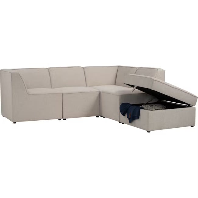 Tony 3 Seater Corner Extended Storage Sofa - 2