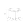 Ice Cube Cooler Table - Cappuccino - 4