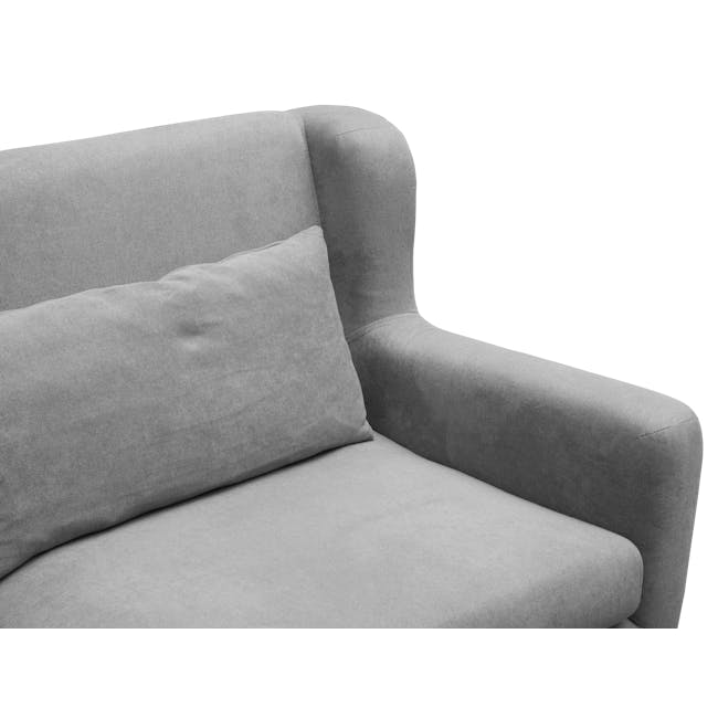 Luke 3 Seater Sofa - Gray Owl - 8 - Modern sofa, gray fabric, armchair, cushion, minimalist design, cozy seating, soft