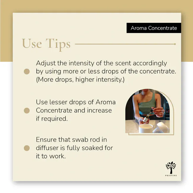 Pristine Aroma Concentrate 10ml - 4 Signature Series Bundle Pack (+ Free Humidifier) - 5 - Adjust intensity, use drops, less