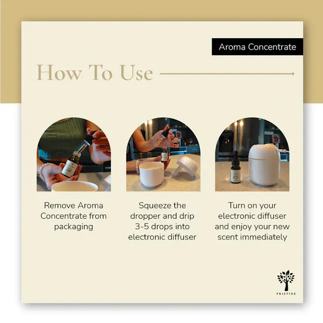 Pristine Aroma Concentrate 10ml - 4 Signature Series Bundle Pack (+ Free Humidifier) - 4 - Remove aroma concentrate from
