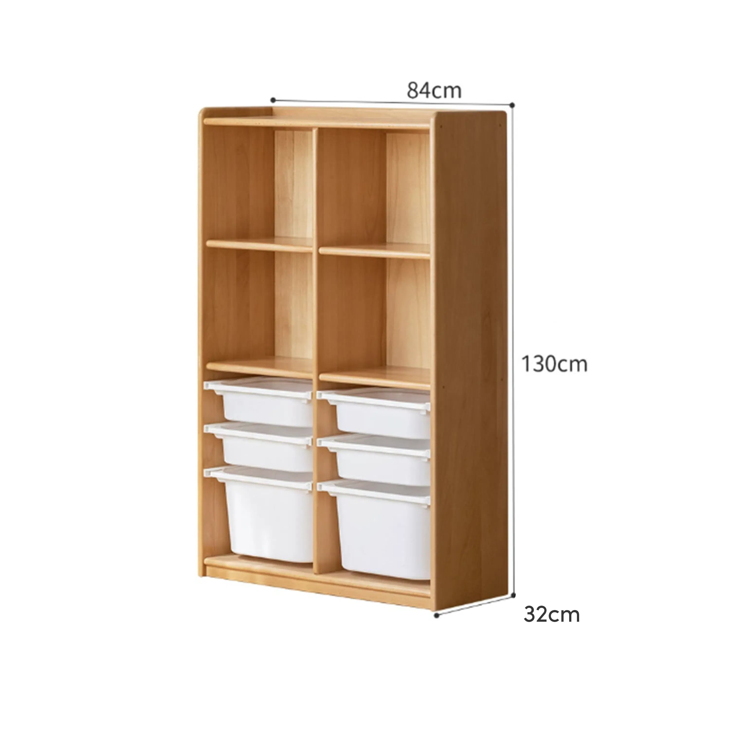 Micah Wooden Kids Modular Bookshelf with Drawers 0.8m - 9