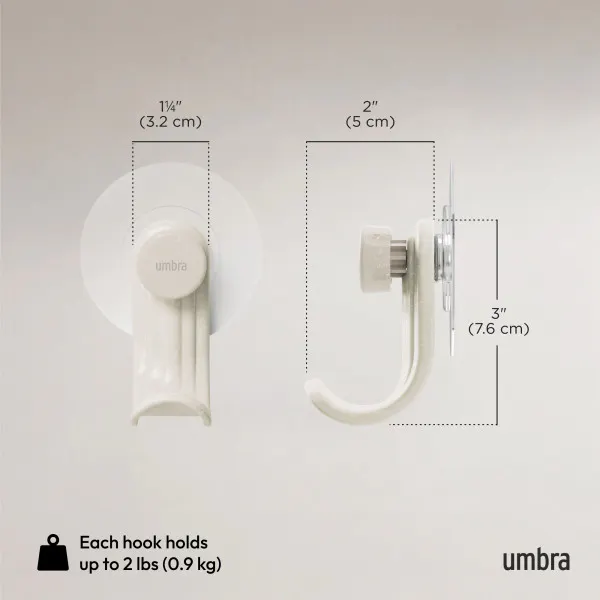 Dimensions and/or measurements for Nami Adhesive Hook Set of 3 - Ocean Sand