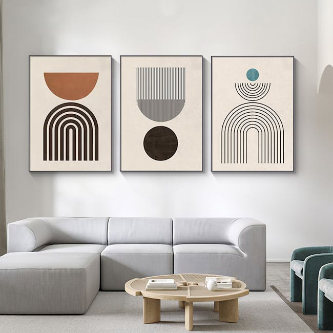 Archie Framed Canvas 30cm x 40cm - Teal - 4