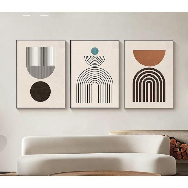 Archie Framed Canvas 30cm x 40cm - Teal - 3