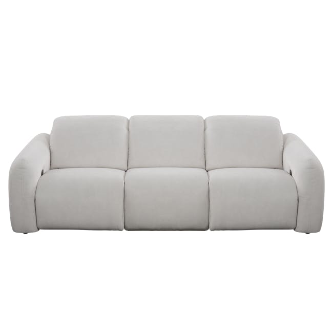 Harmony 3 Seater Power Recliner Sofa - Misty Grey (Scratch Resistant) - Zero Wall - 2 - Modern minimalist sofa, light gray