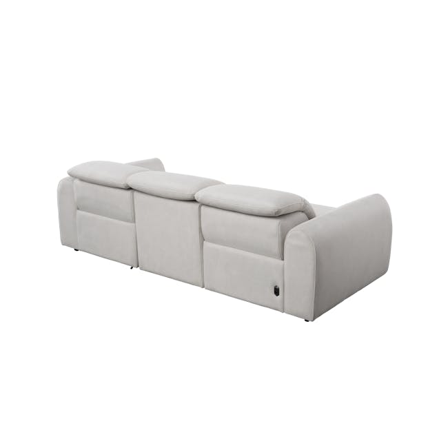 Harmony 3 Seater Power Recliner Sofa - Misty Grey (Scratch Resistant) - Zero Wall - 6 - Luxurious beige sectional sofa