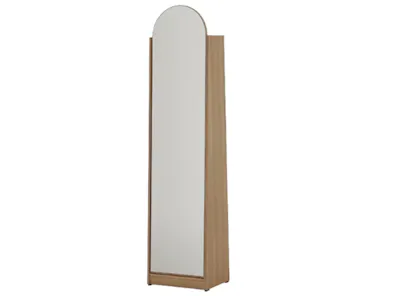 Chelsea Arched Mirror Cabinet 40x165cm - Maple