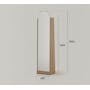 Chelsea Arched Mirror Cabinet 40x165cm - Maple - 7