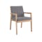 Lincoln Chair - Oak, Grey (Fabric) - 0