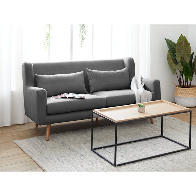 Luke 3 Seater Sofa - Onyx Grey - 2