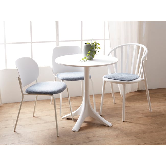 Cyrus Round Dining Table 0.7m - White - 1