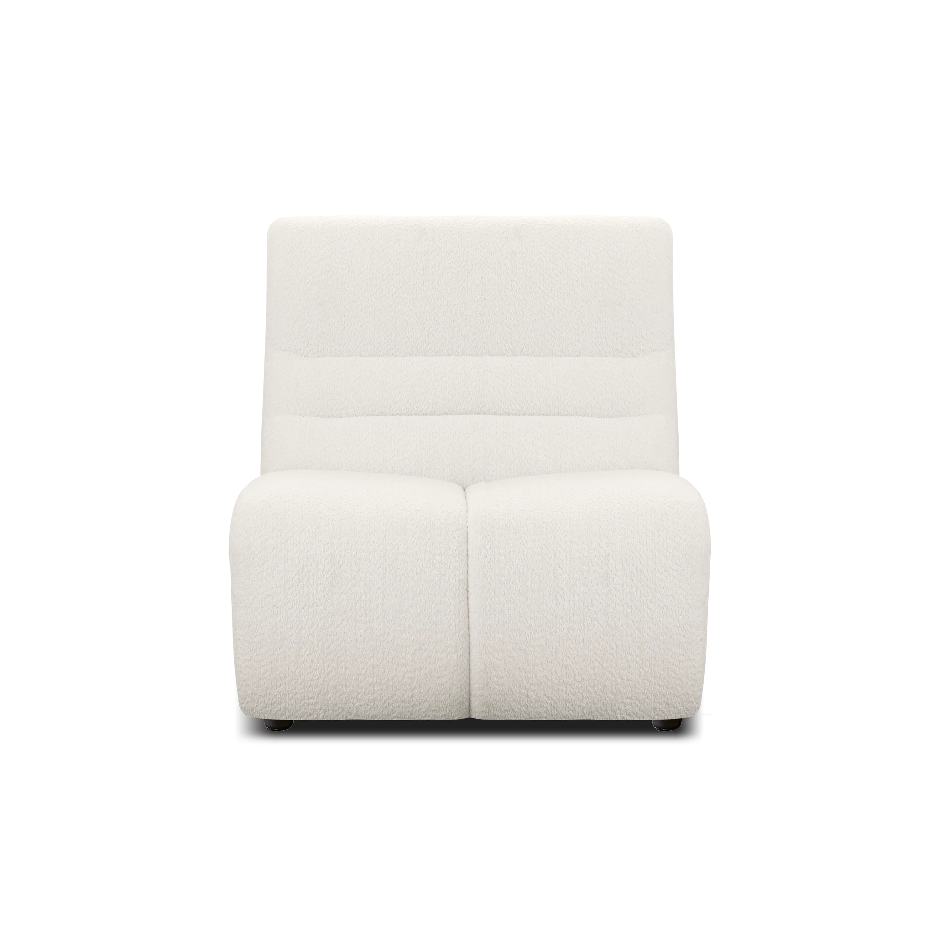 Tara 4 Seater Corner Extended Sofa - Beige - 16 - White upholstered sofa, minimalist design, soft texture, plush fabric