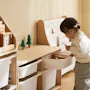 Micah Wooden Kids 2 Tier Wide Storage Cabinet 1.25m - 7