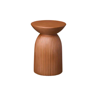 Sola Concrete Side Table - Terracotta
