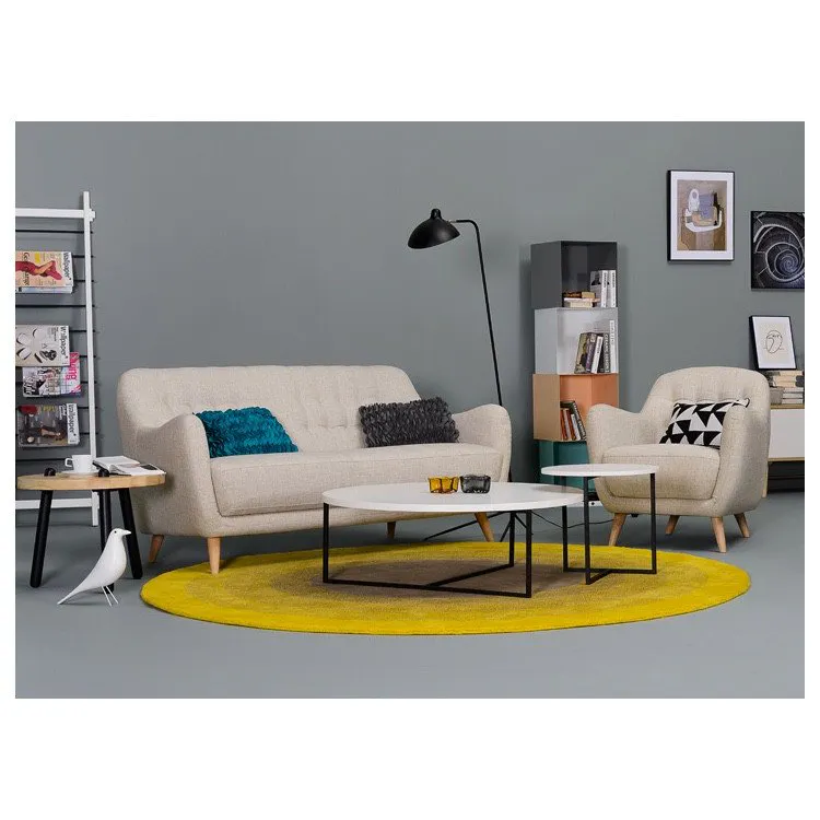 (As-is) Felicity Round Coffee Table - Black Ash, Matt Black - 7