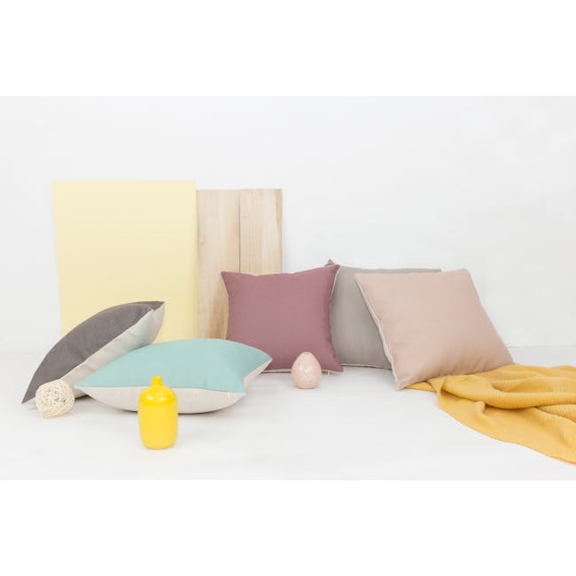 Throw Linen Cushion Cover - Granite Grey - 5