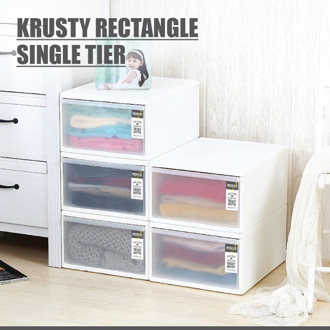 Krusty Rectangle Single Tier Drawer - Wide - 1
