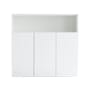 Fikk 3 Door Open Tall Cabinet - White - 5
