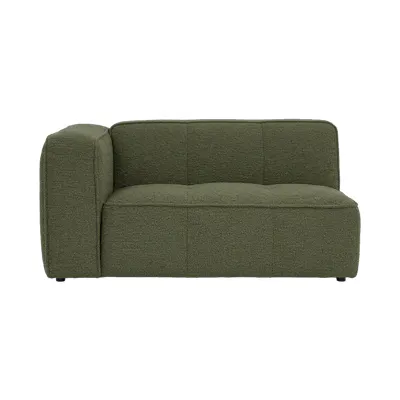 Beam Left Arm Chaise Sofa - Forest Green