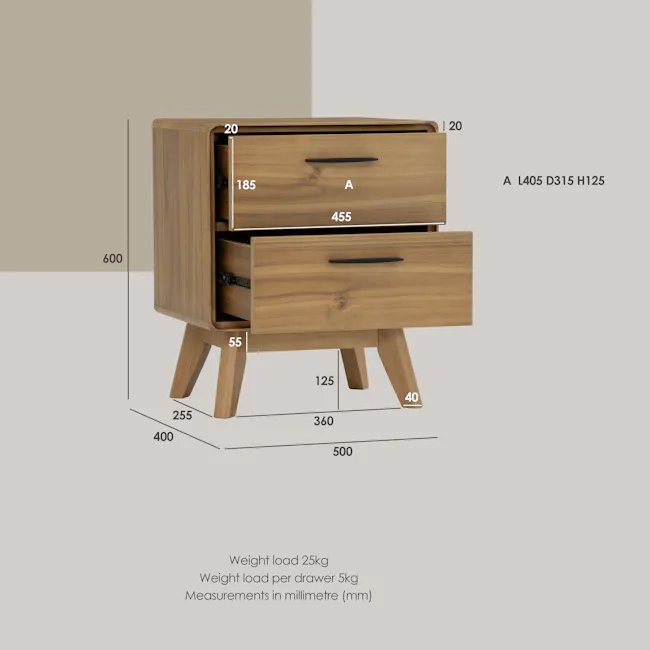Toronto Bedside Table - 12