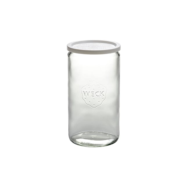 Weck Jar Cylinder with White Plastic Lid (3 Sizes) - 0
