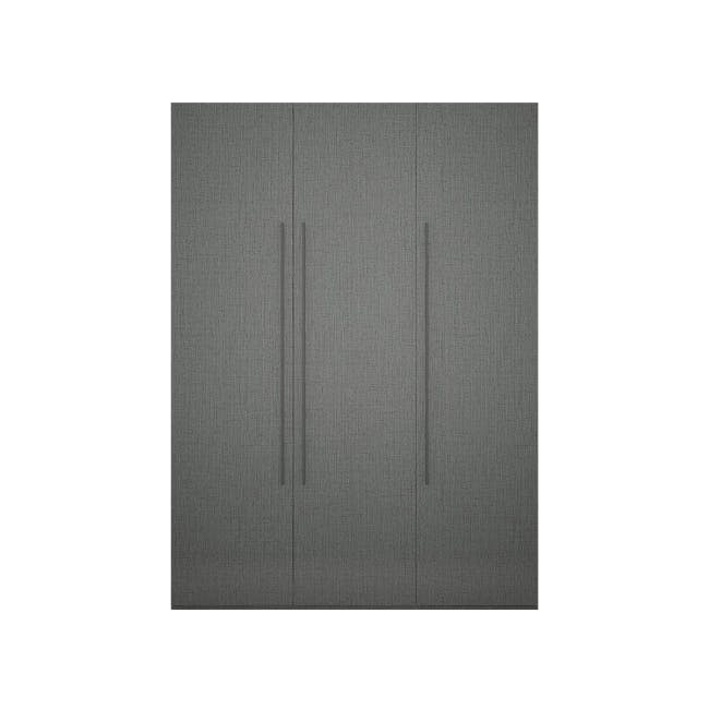 Lucca 3 Door Wardrobe 4 - Graphite Linen - 1