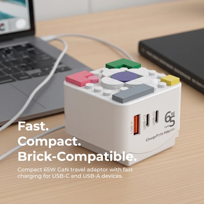 SOUNDTECH World Travel Adaptor with GaN PD65Watts USB Quick Charger (TA-865C) - 5