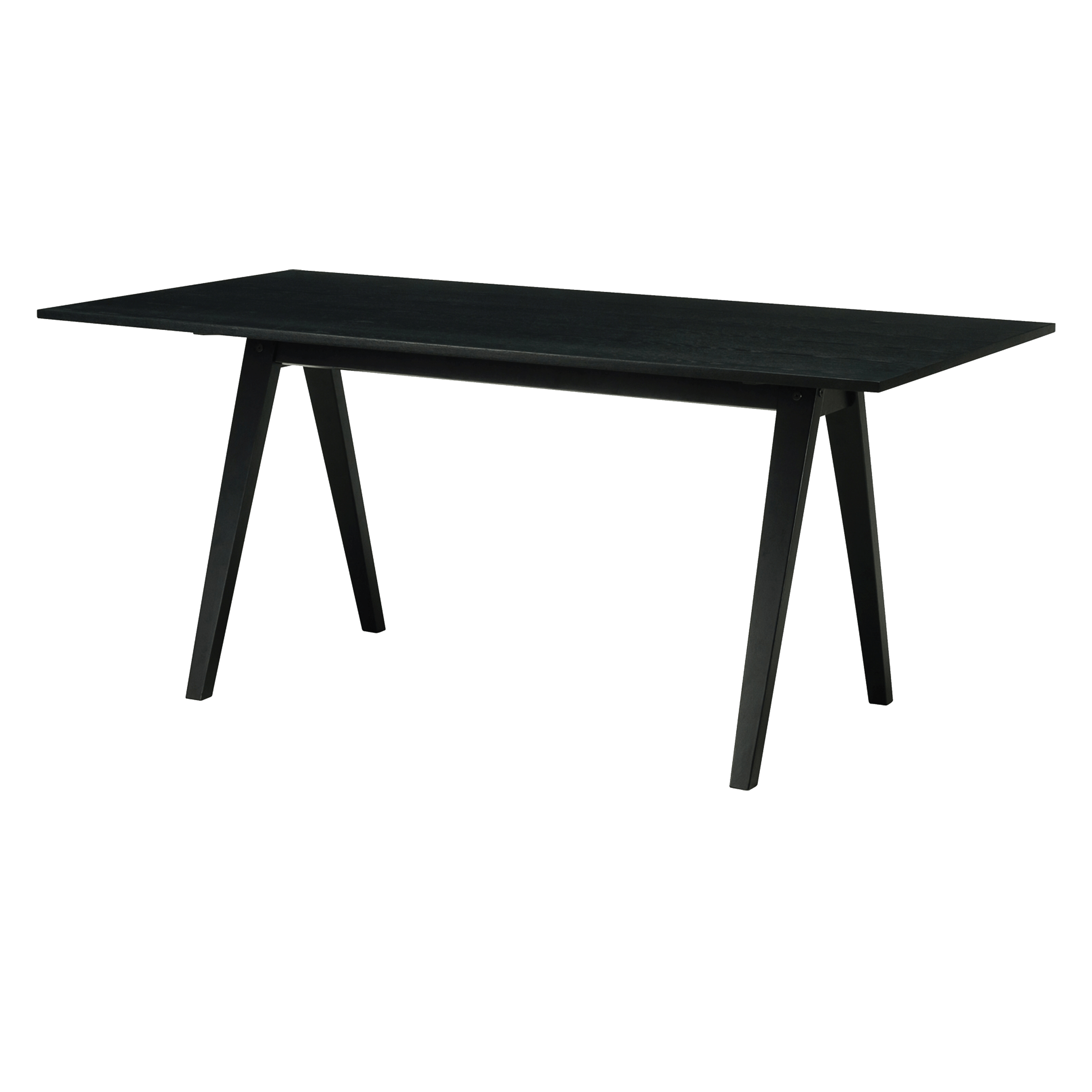 Varden Dining Table 1.7m with 4 Greta Chairs in Black, Dining Sets by ...