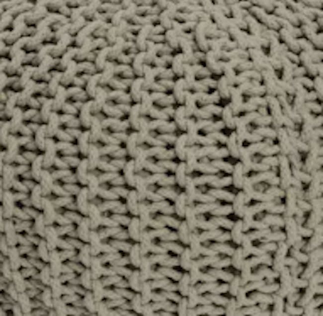 Moana Knitted Pouf - Taupe - 3