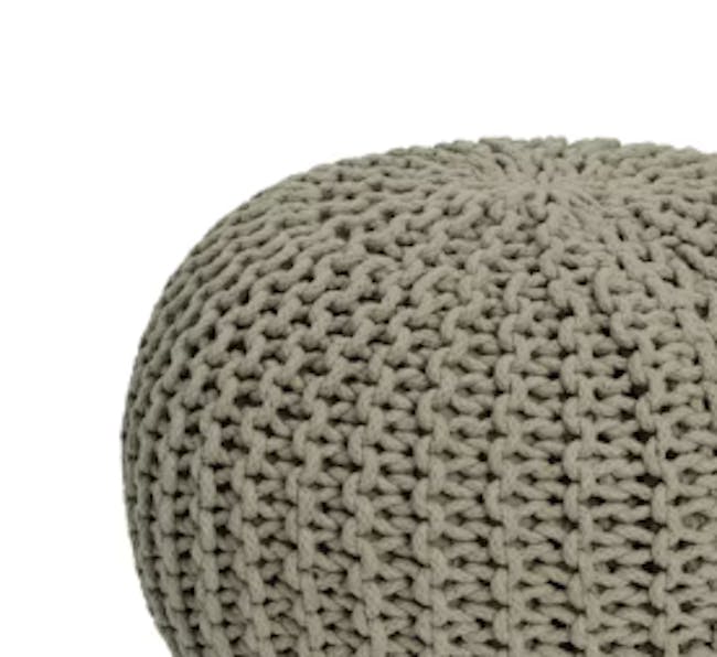 Moana Knitted Pouf - Taupe - 2