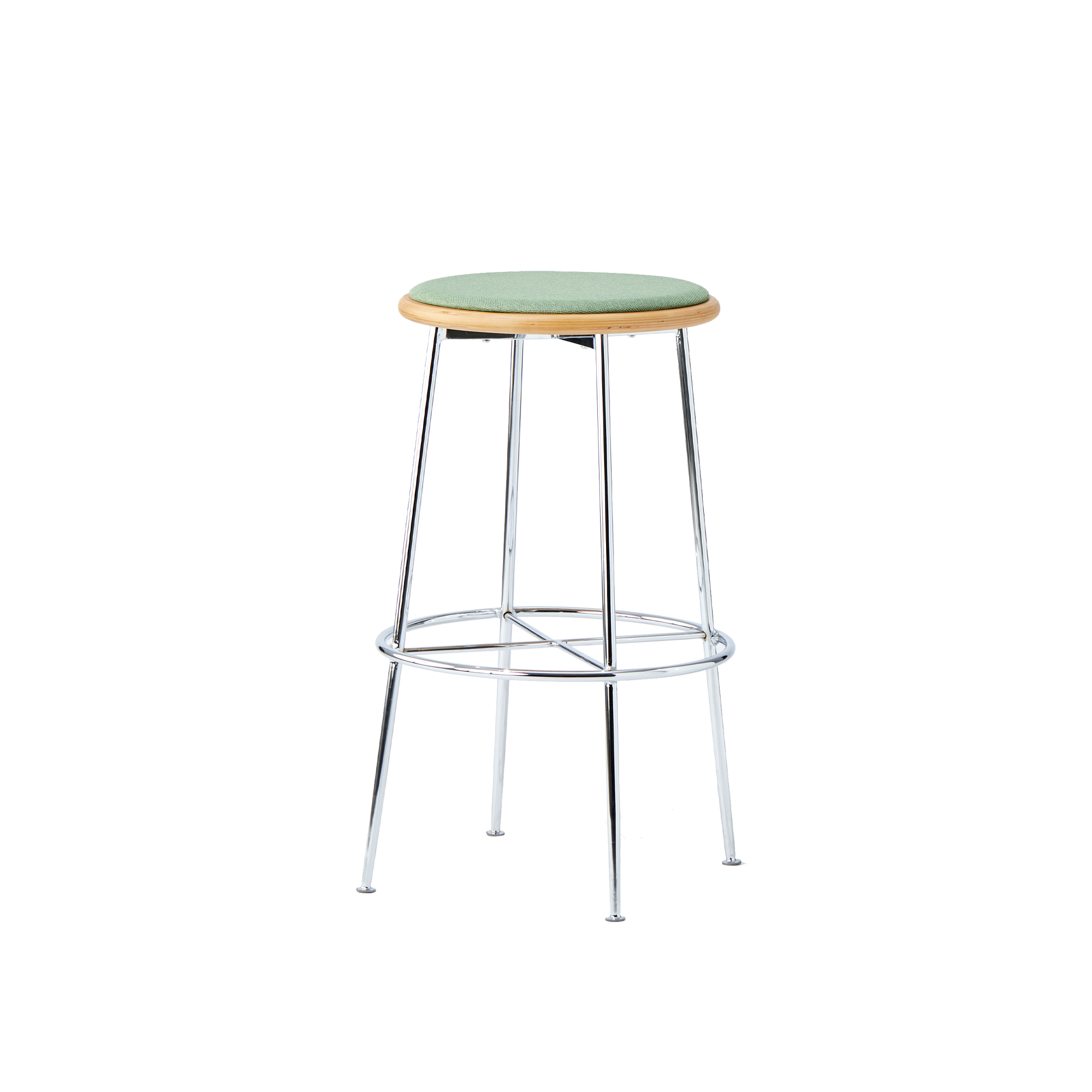Miller Bar Stool - Oak, Spring Green