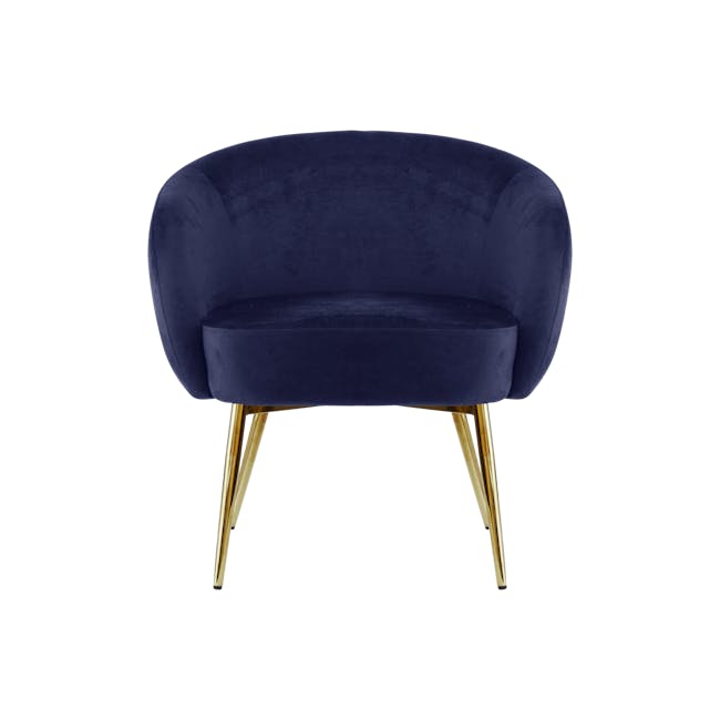 Ayme Lounge Chair - Royal Blue (Velvet) - 1